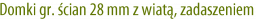 Domki gr. ścian 28 mm z wiatą, zadaszeniem