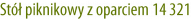 Stół piknikowy z oparciem 14 321